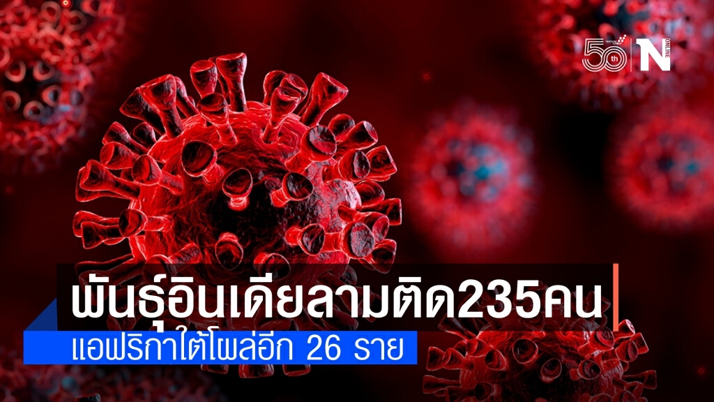 จับตาเข้มไทยติดสายพันธุ์อินเดีย-แอฟริกาใต้รวม 261 คน