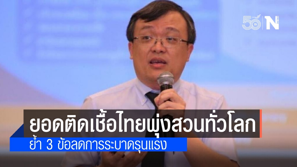 ‘หมอธีระ’ชี้ ไทย ยอดการติดเชื้อ พุ่งสวน ทั่วโลกที่ลดลง ย้ำ 3 ข้อหัวใจสำคัญในการจัดการโรคระบาดรุนแรง