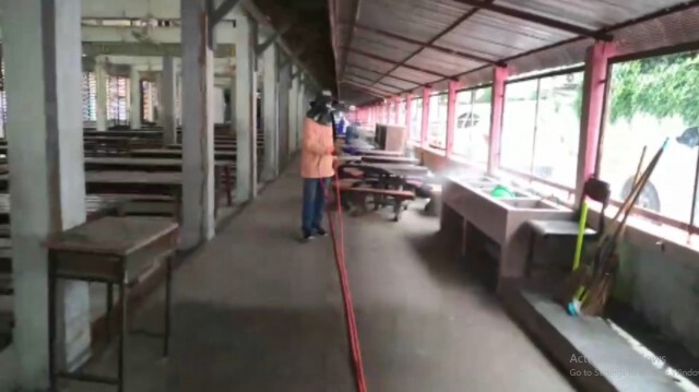 โรงเรียนทำความสะอาดรับเปิดเทอม
