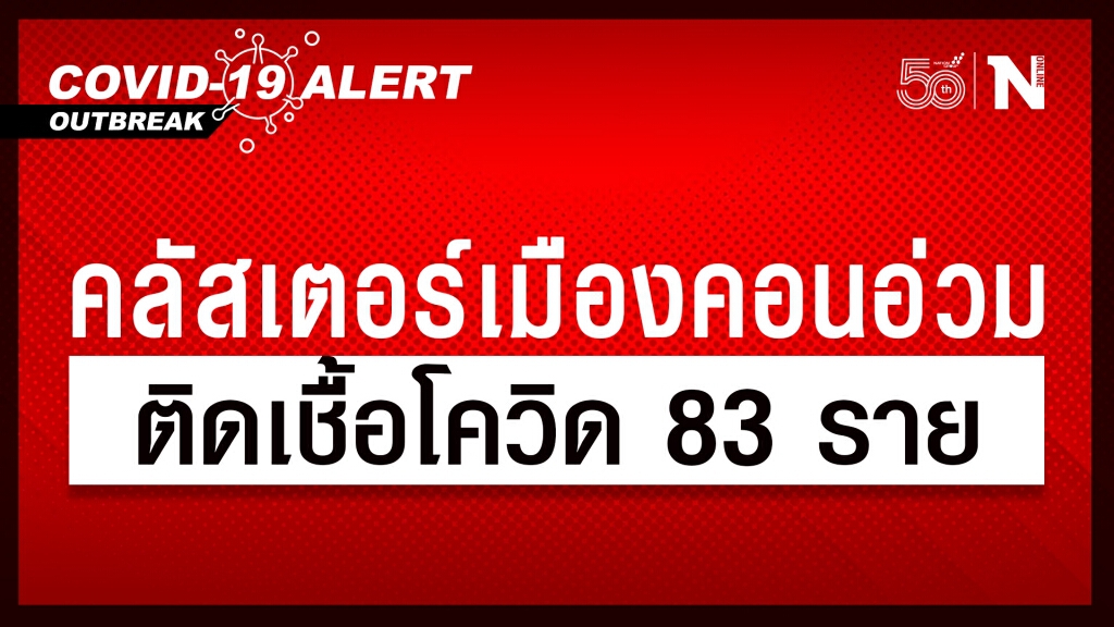 ศบค. เผยคลัสเตอร์ใหม่นครศรีธรรมราช อ่วม ติดเชื้อ 83 ราย