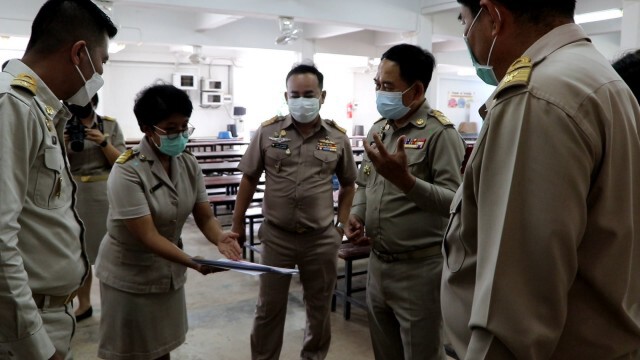 สุ่มตรวจมาตรการป้องกันโควิด รับการเปิดเทอมวันแรก