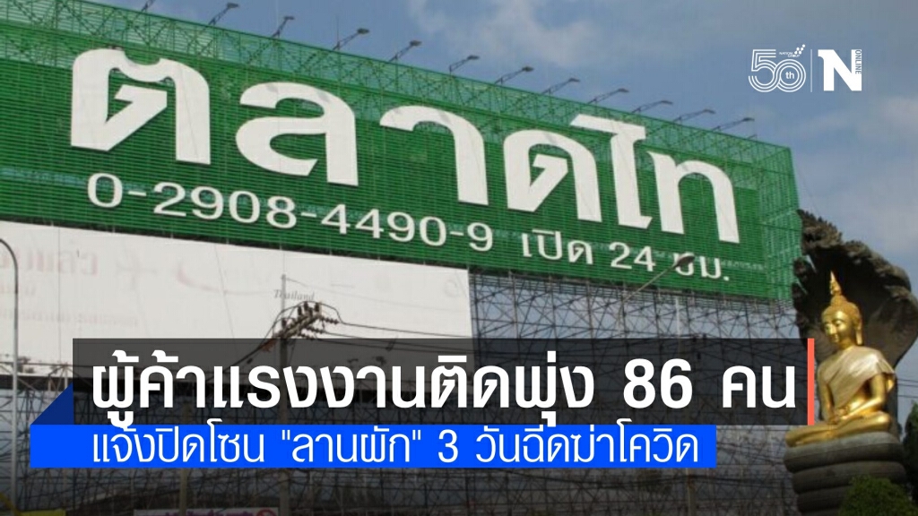 ตลาดไทปิดโซน "ลานผัก" 3 วัน พบแรงงานติดเชื้อโควิดทะลัก 86 ราย ตลาดไทปิดโซน "ลานผัก" 3 วัน พบแรงงานติดเชื้อโควิดทะลัก 86 ราย