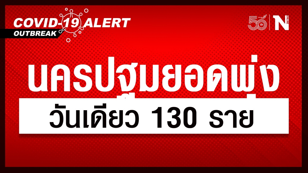 นครปฐม ยอดติดเชื้อพุ่งขึ้นไม่หยุดวันเดียวตรวจพบเพิ่มอีก 130 ราย