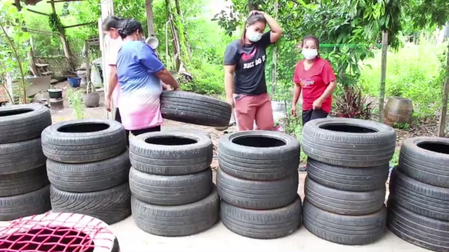 ไอเดียเจ๋งนำล้อรถยนต์ทำเก้าอี้นั่งลดขยะ