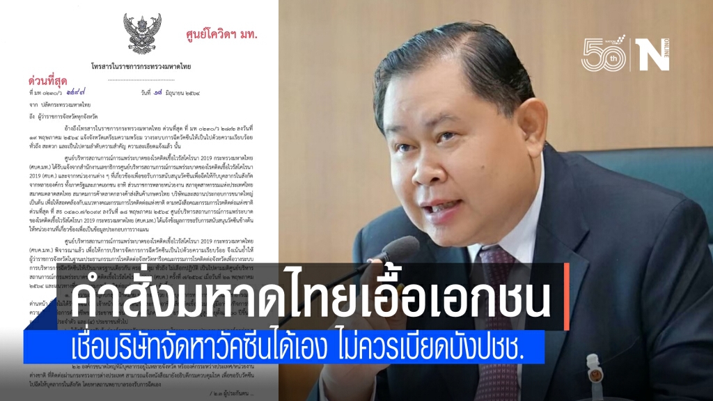 "ประธานกมธ.ติดตามงบ" ซัด คำสั่งมท.จัดหาวัคซีนเอื้อประโยชน์เอกชน แซะ ผู้ใหญ่บ้าน อสม.ยังไม่ได้ฉีดเลย