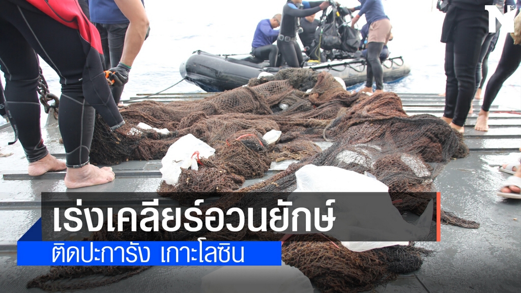 ทส.เคลียร์อวนยักษ์ติดปะการัง เกาะโลซิน