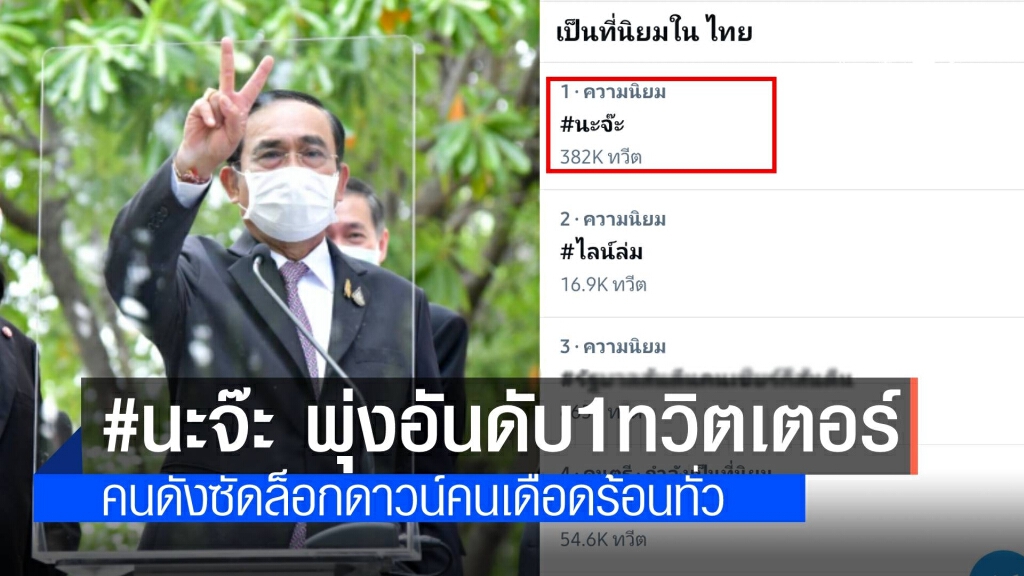 #นะจ๊ะ เดือดพุ่งอันดับ 1 ทวิตเตอร์ ซัดรัฐบาลล็อกดาวน์ เดือดร้อนทั่ว