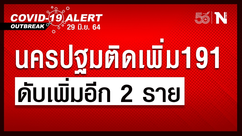 นครปฐม ตรวจพบผู้ป่วยโควิด-19 รายใหม่  191 ราย ผู้ป่วยสะสม 4,457 ราย