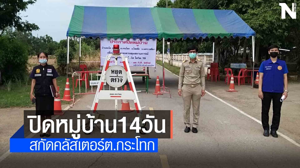 ปิดหมู่บ้านสกัดคลัสเตอร์ตำบลกระโทก ลามครอบครัวผญบ.