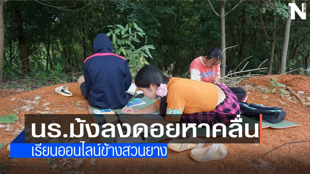 นร.ม้งลงดอยหาคลื่น-เรียนออนไลน์ข้างสวนยาง นร.ม้งลงดอยหาคลื่น-เรียนออนไลน์ข้างสวนยาง
