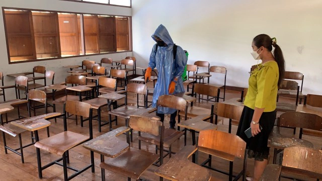 โรงเรียนมัธยมประจำจังหวัด ทำความสะอาดใหญ่เตรียมเปิดจันทร์นี้