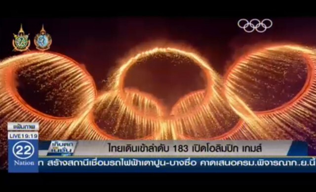 "ทัพนักกีฬาไทย" เดินเข้าลำดับ183 พิธีเปิดโอลิมปิก2016