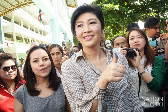 "ยิ่งลักษณ์" ลงประชามติแล้ว บอกดีใจยังเหลือสิทธิของประชาชน