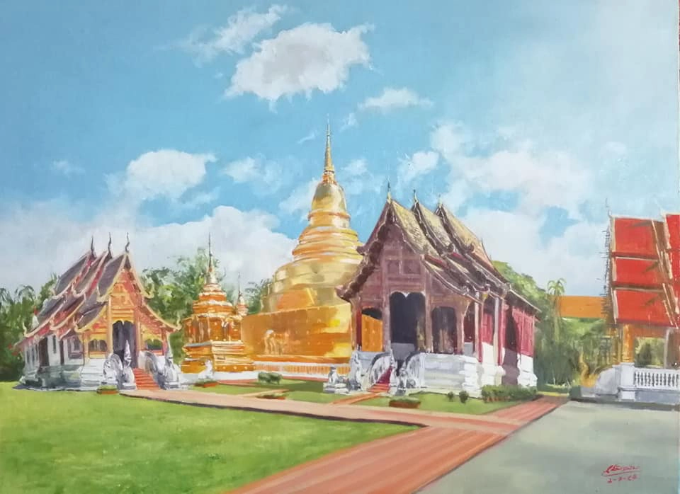 ศิลปินวาดภาพสีน้ำมัน“ดอยสูงของเชียงใหม่” หารายได้ฝ่าวิกฤติโควิด