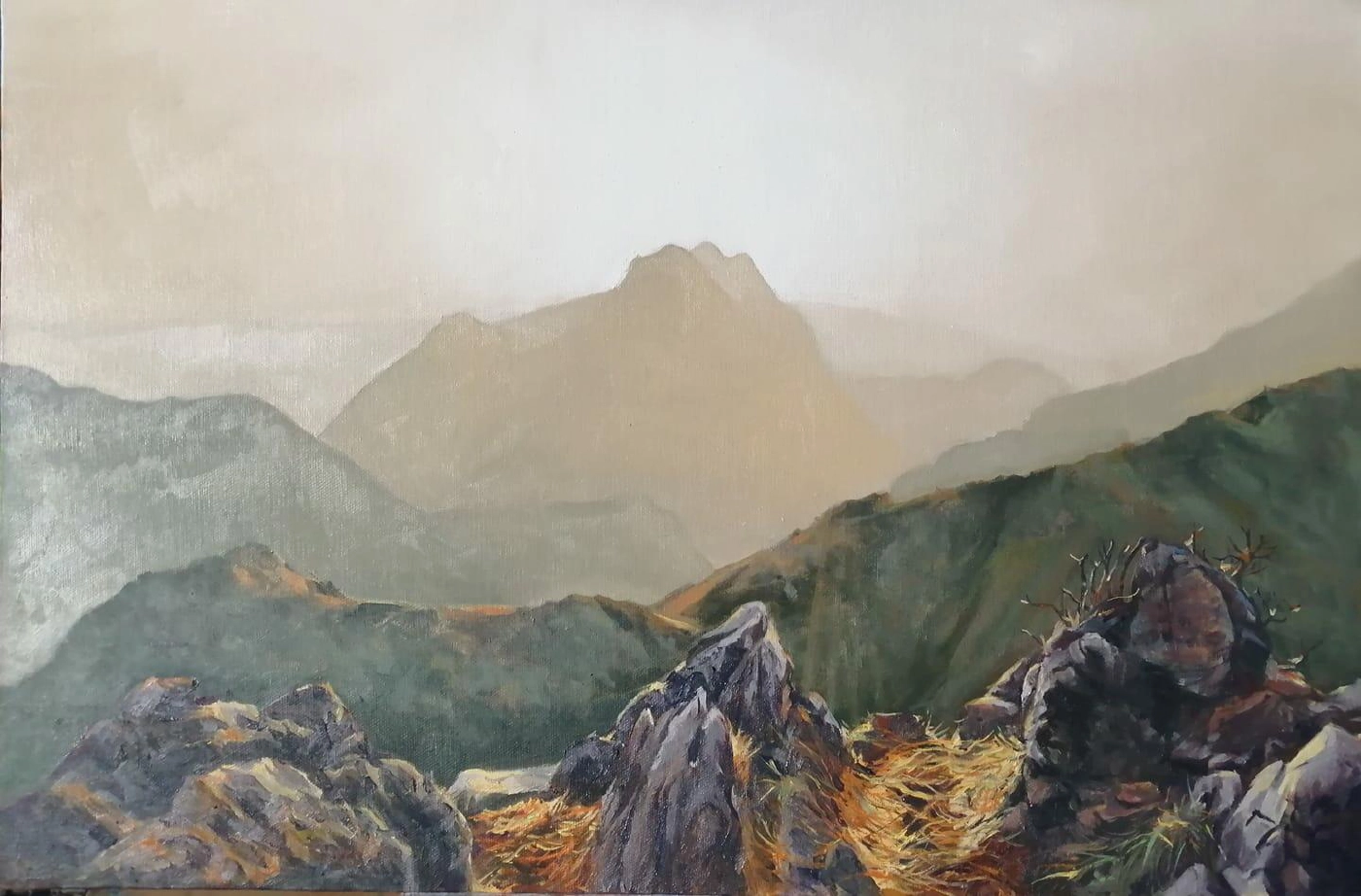 ศิลปินวาดภาพสีน้ำมัน“ดอยสูงของเชียงใหม่” หารายได้ฝ่าวิกฤติโควิด