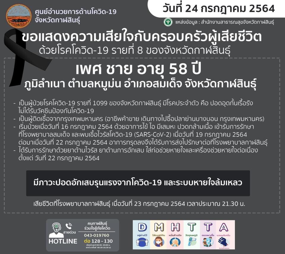เร่งตั้งสถานที่กักกันผู้ติดเชื้อโควิดชุมชน-พบผู้ป่วยเสียชีวิตอีก2ราย