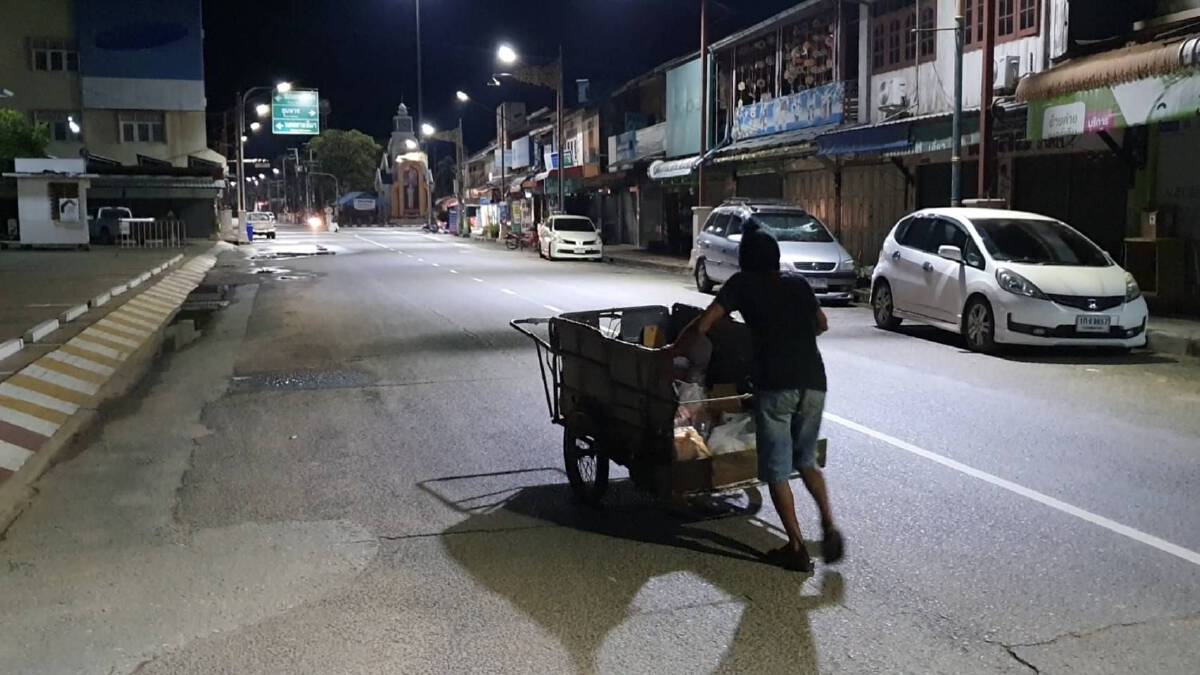 ตลาดพิมายเงียบหลังผู้ว่าฯขอ ปชช.งดออกจากบ้านหลัง4ทุ่มถึงตี4