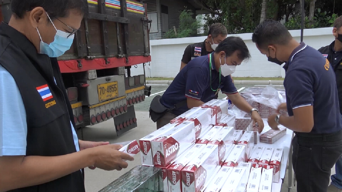 รวบล็อตใหญ่ บุหรี่เถื่อนมูลค่ากว่า 35 ล้านบาทลอบนำเข้าไทย