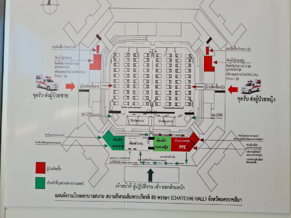 รพ.สนามโคราช 100 เตียง พร้อมรับผู้ป่วยโควิดพุ่งสูงต่อเนื่อง