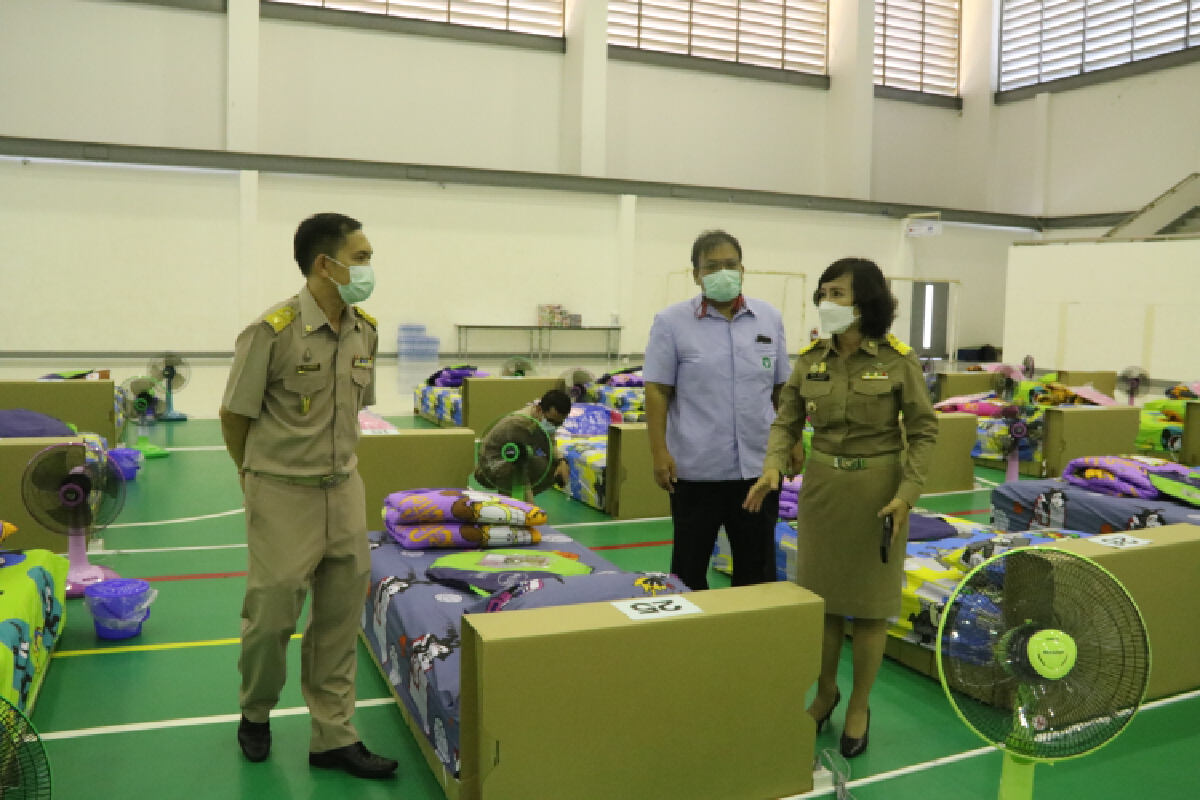มหาสารคามเปิดโรงพยาบาลสนามแห่งที่3รับผู้ป่วย200เตียง
