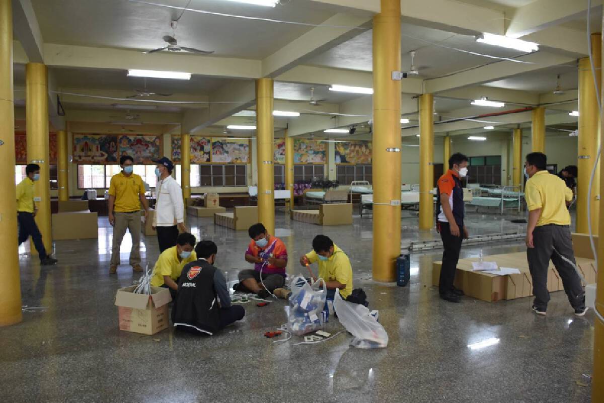 ปรับศาลาวัดขวางชัยภูมิ-เป็นรพ.สนาม100เตียงรับผู้ป่วยโควิด
