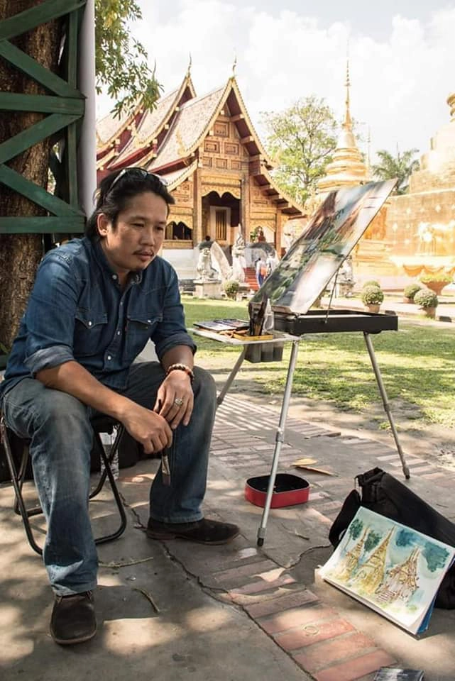 ศิลปินวาดภาพสีน้ำมัน“ดอยสูงของเชียงใหม่” หารายได้ฝ่าวิกฤติโควิด