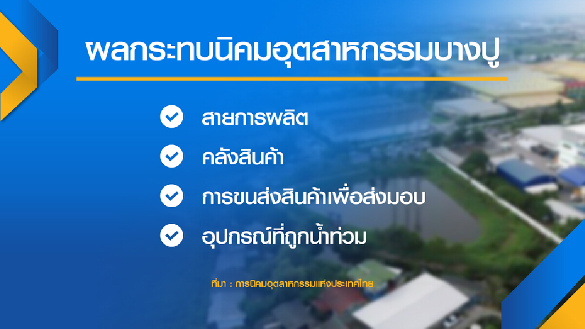 กนอ.จ่อเว้น ค่าต๋ง 44 รง.น้ำท่วมนิคมฯบางปู