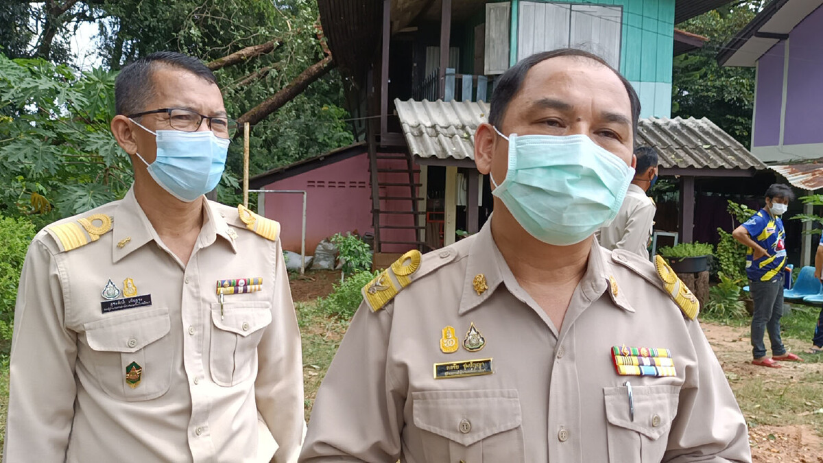พายุพัดต้นไม้โค่นทับบ้าน วัด โรงเรียน สวนยางหักโค่นเสียหาย