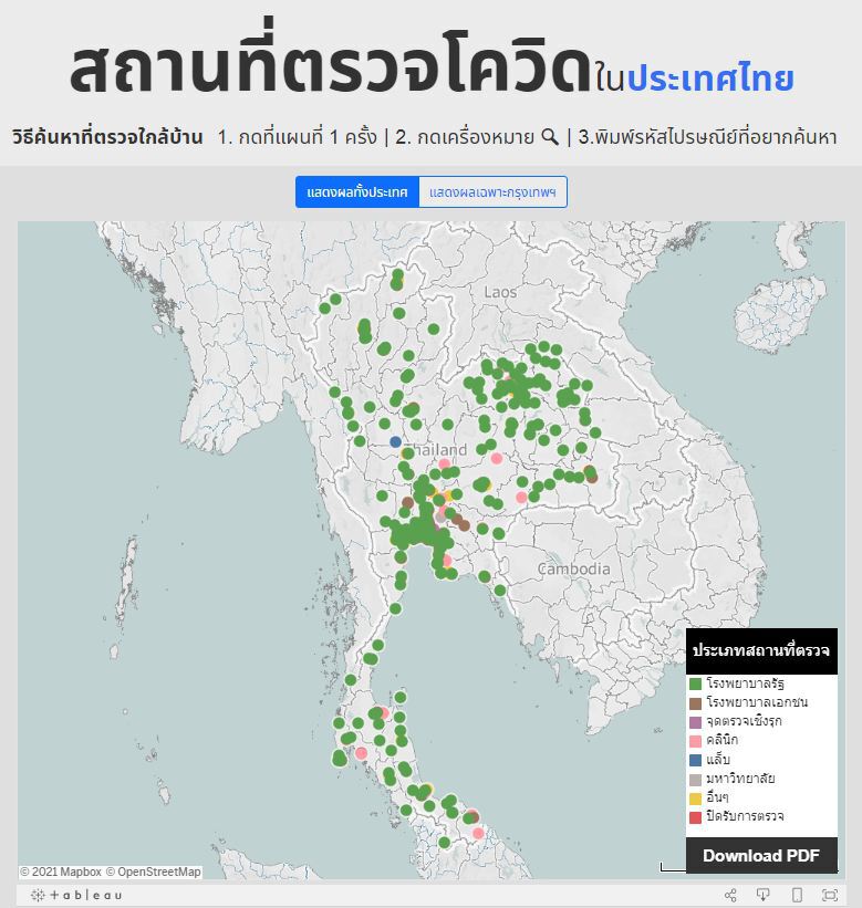 ศบค.เปิดตัวเว็บไซต์ Koncovid.com หาสถานที่ตรวจโควิด
