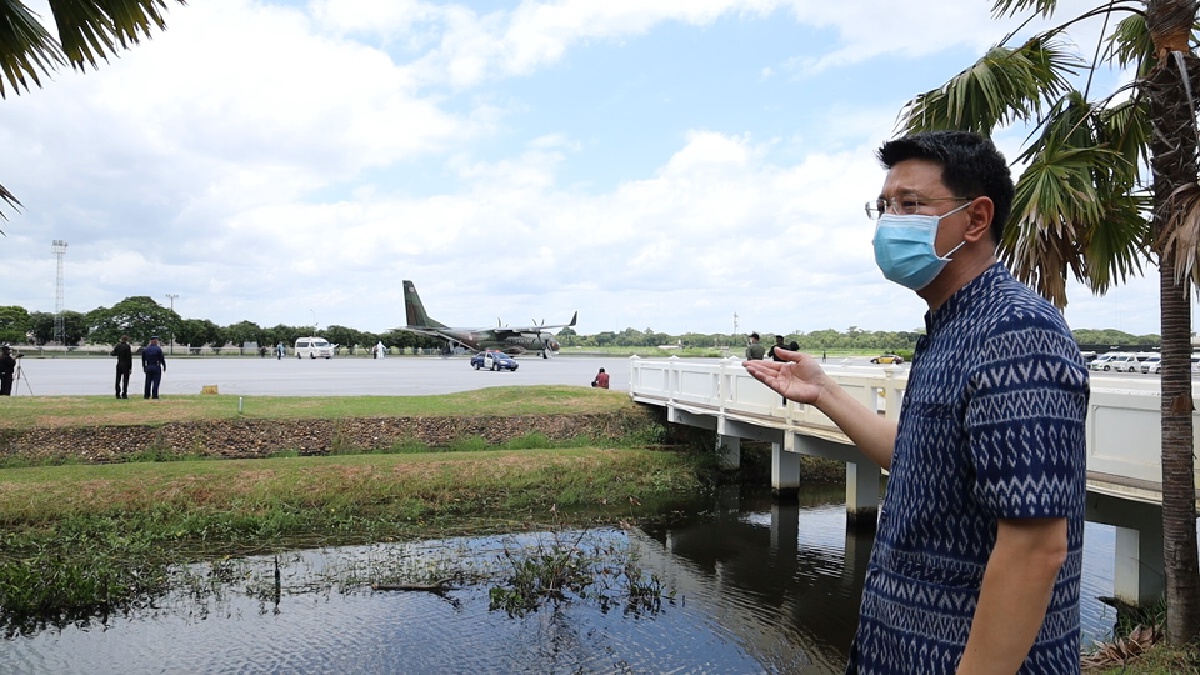 เครื่องบินลำเลียงกองทัพบกนำส่งผู้ป่วยโควิดกลับอุดร