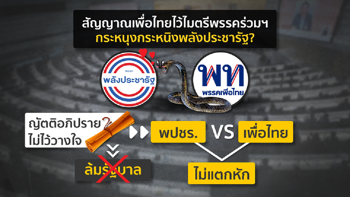 อ่านเกม"พปชร.-เพื่อไทย"จับมือกันไว้เพื่อผลประโยชน์การเมือง