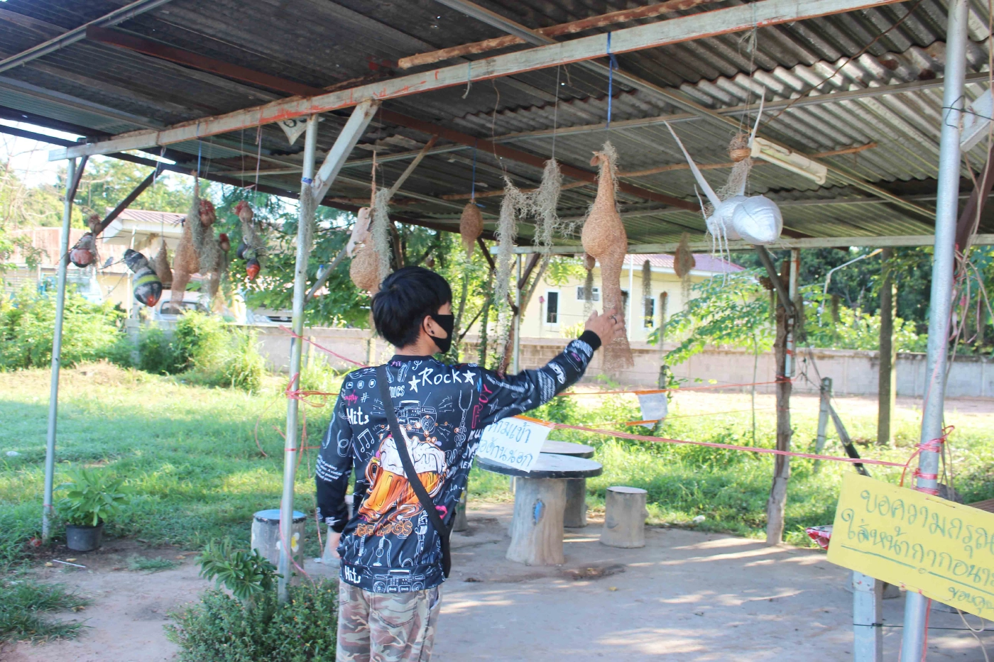 เจ้าของร้านอาหารอีสานนำรังนก-ตัวต่อประดับร้านเชื่อต่อโชคลาภเรียกลูกค้า