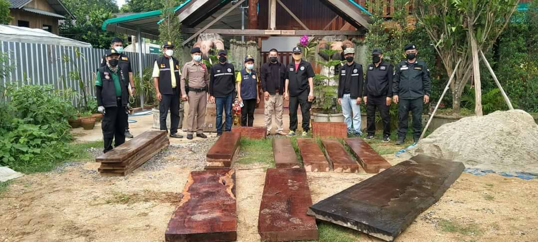 ขยายผลค้นบ้านแก๊งค้าไม้ข้ามชาติ-ยึดของกลางเพียบ