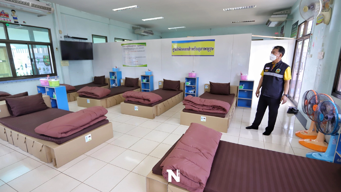 เทศบาลตำบลเชียงรากใหญ่ อ.สามโคก เปิดศูนย์พักคอยชุมชนดูแลผู้ป่วยโควิด