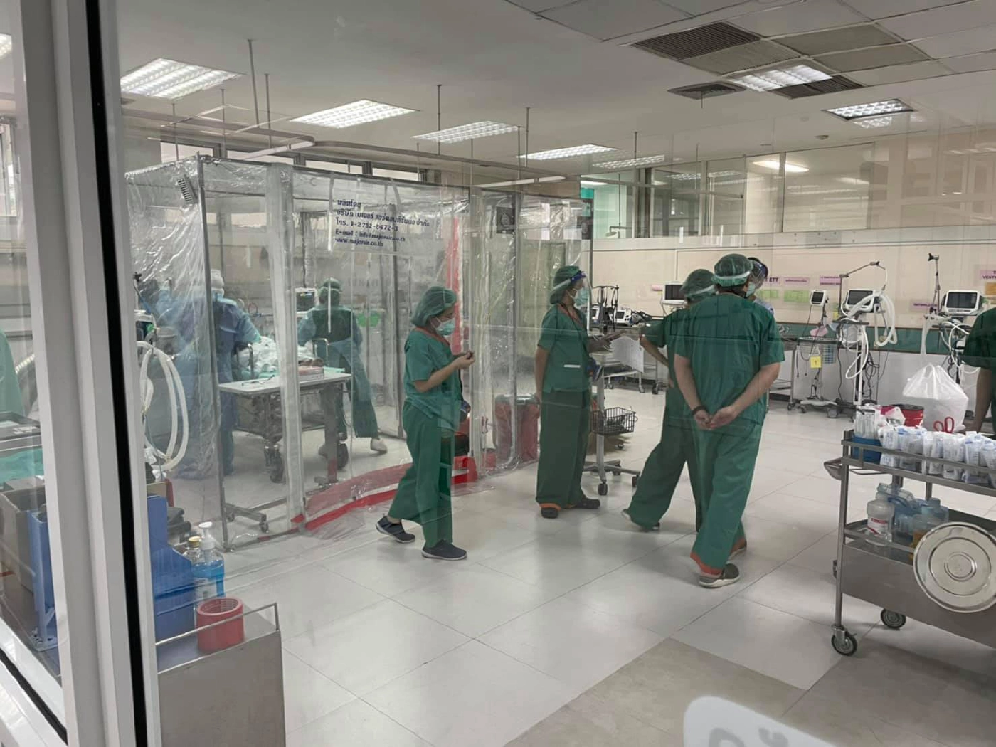 ภาพการรักษาผู้ป่วยโควิด-19