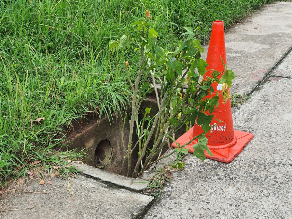 โจรยามวิกาลตระเวนขโมยตะแกรงเหล็กฝาท่อระบายน้ำ