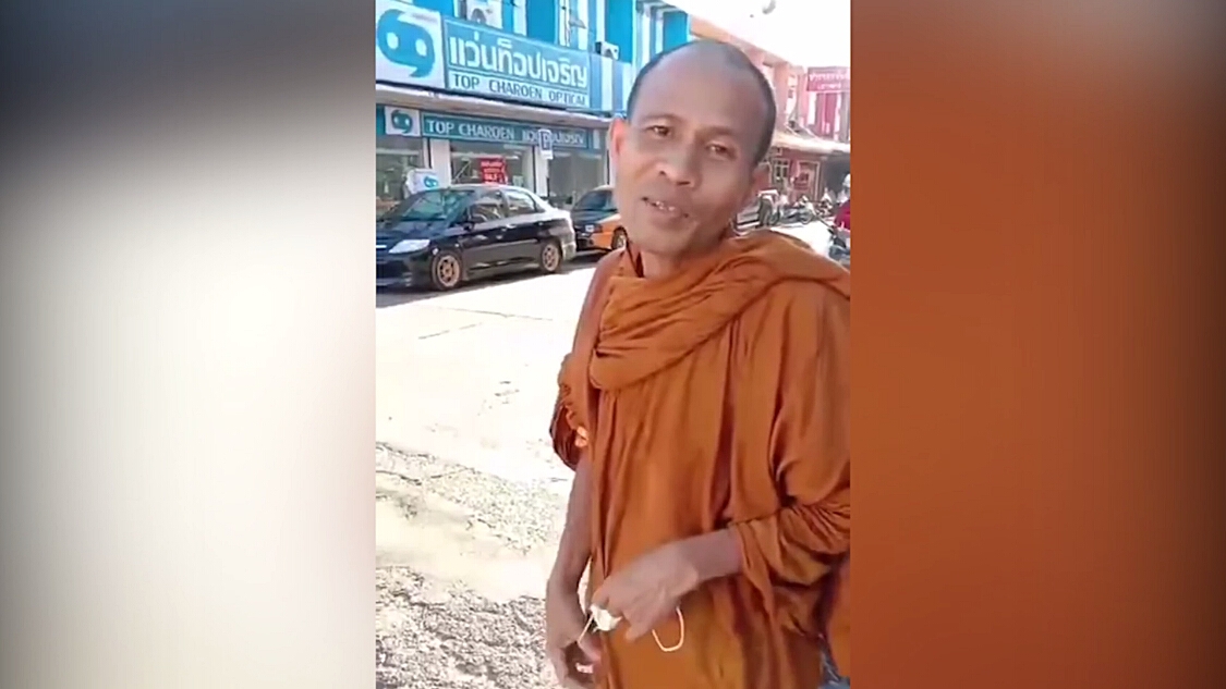 แชร์คลิป “พระปลอม” โกนผมห่มเหลือง หลอกเรี่ยไรเงินชาวบ้าน