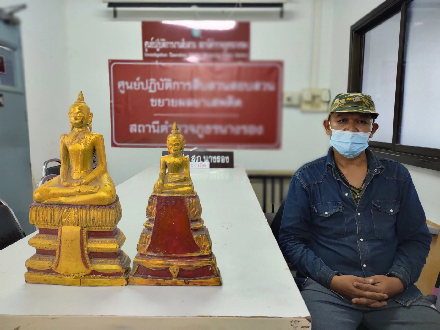 จับแล้วโจรใจบาปขโมยพระพุทธรูปไม้โบราณ อ้างเป็นพระพุทธรูปประจำตระกูล