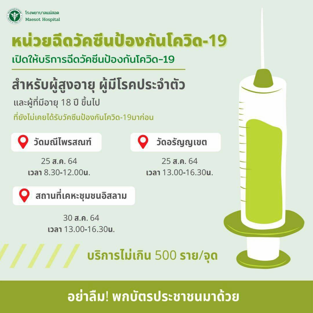 ชาวแม่สอดแห่ฉีดวัคซีน-พบโควิดระบาดหนัก