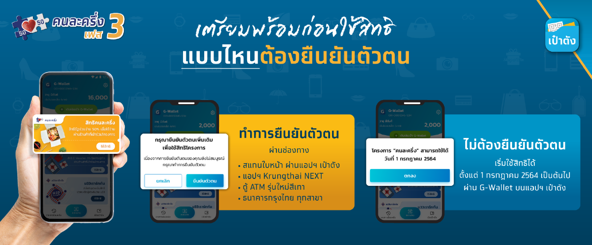 ดีเดย์ “คนละครึ่งเฟส 3-ยิ่งใช้ยิ่งได้" เชื่อมต่อ Delivery เริ่ม ต.ค.นี้