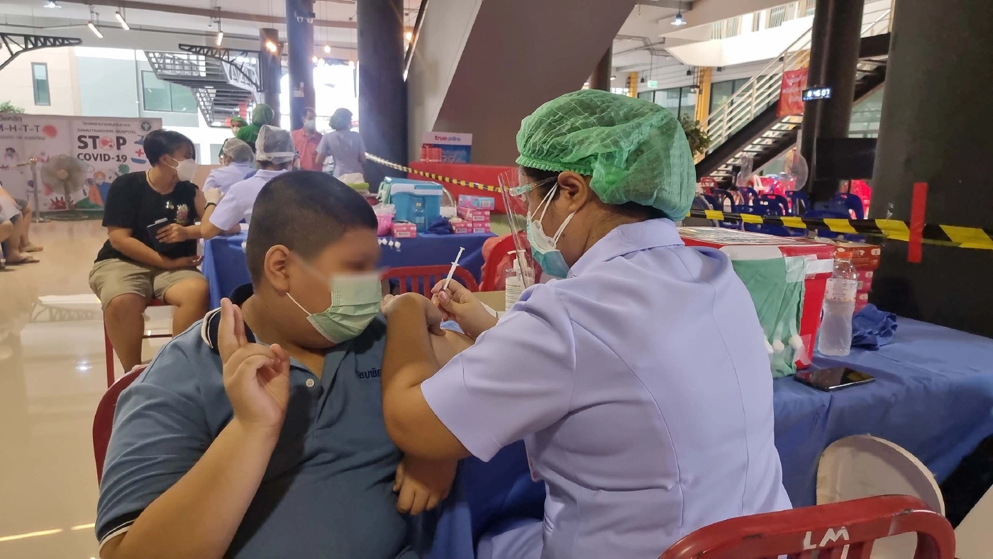 Walk-in ฉีด"ไฟเซอร์" เด็กสมุทรสาครกลุ่มเปราะบาง พบภาวะโรคอ้วนเพียบ