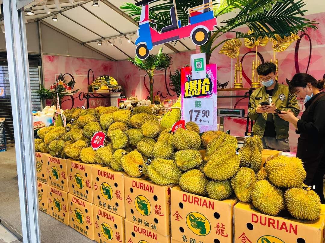ไทยส่งออกผลไม้ไปจีนครึ่งปีโตพุ่ง 64%