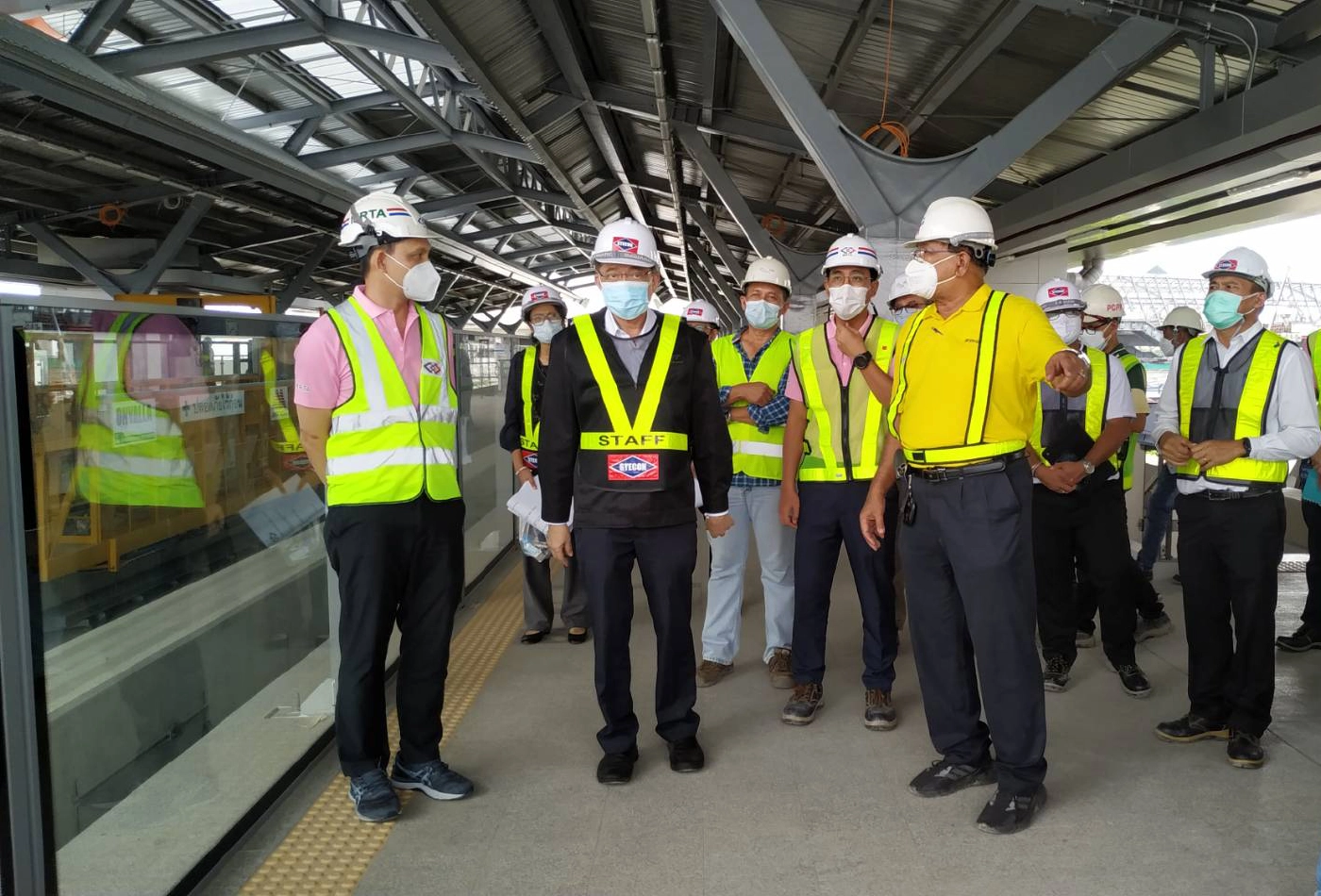 รถไฟฟ้าสายสีเหลือง-ชมพู คืบหน้ากว่า 80% พร้อมเปิดใช้ปี 65