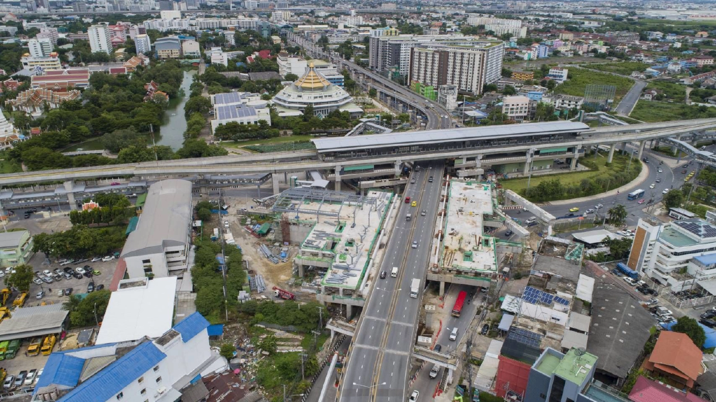 รถไฟฟ้าสายสีเหลือง-ชมพู คืบหน้ากว่า 80% พร้อมเปิดใช้ปี 65