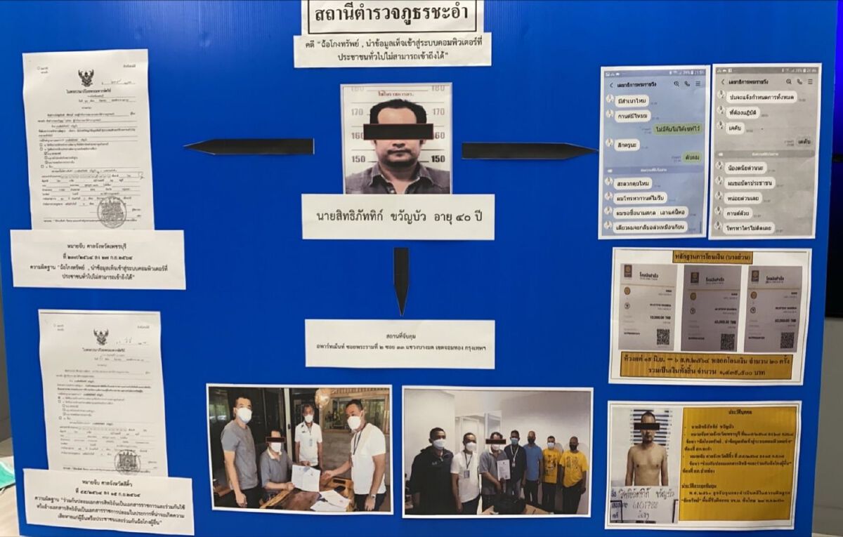 จับหนุ่มแอบอ้าง“เลขาธิการพระราชวัง”หลอกโอนเงิน