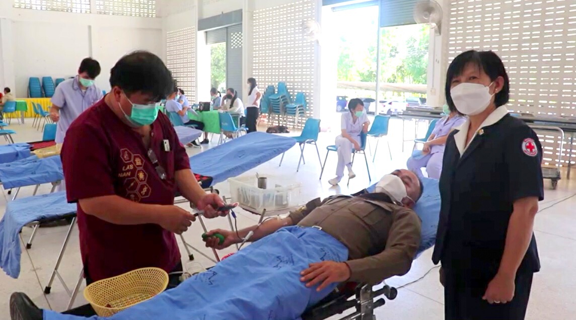 บริจาคโลหิตบางตา-เหตุปชช.ไปฉีดวัคซีนโควิด