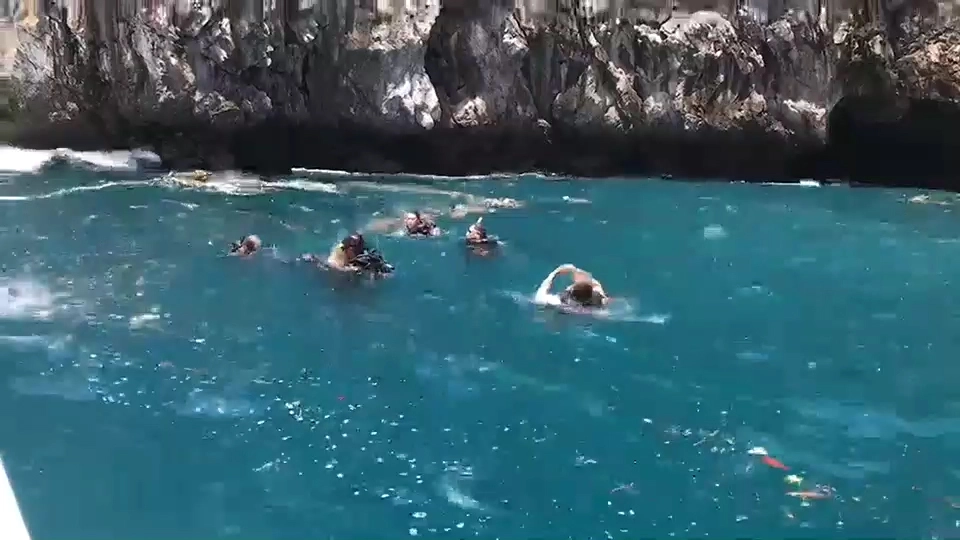 คลื่นซัดคนงานเก็บรังนกนางแอ่นจมก้นทะเลลึก