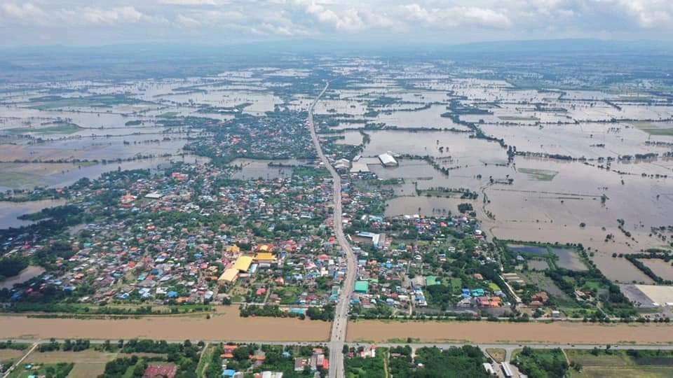 ลพบุรี เริ่มได้รับผลกระทบจากน้ำท่วมในอำเภอพท.ลุ่มต่ำ