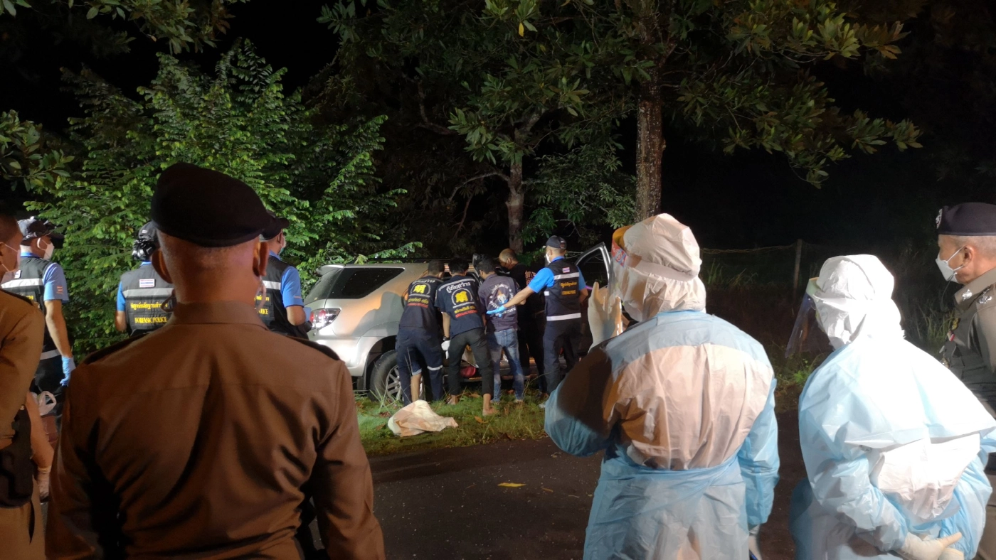 เร่งแกะรอยคนร้ายยิงถล่มพ่อค้ารับซื้อน้ำยางดับพร้อมเมีย