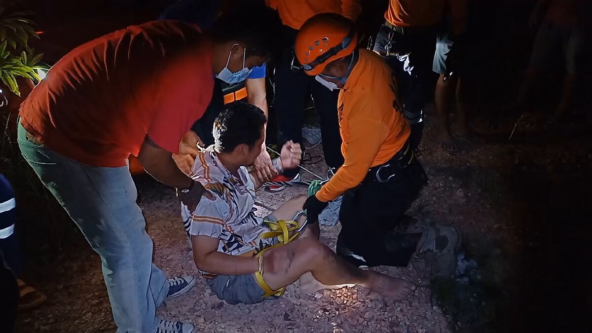 หนุ่มแวะปลดทุกข์พลัดตกหน้าผา รอดตายปาฎิหาริย์